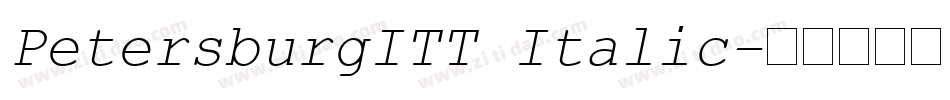 PetersburgITT Italic字体转换